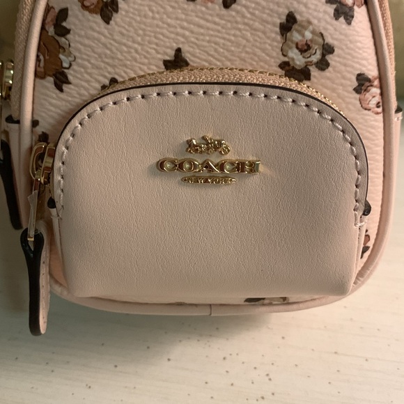 Coach Floral Mini Backpack - Bag Charm/Key Chain - Picture 3 of 9